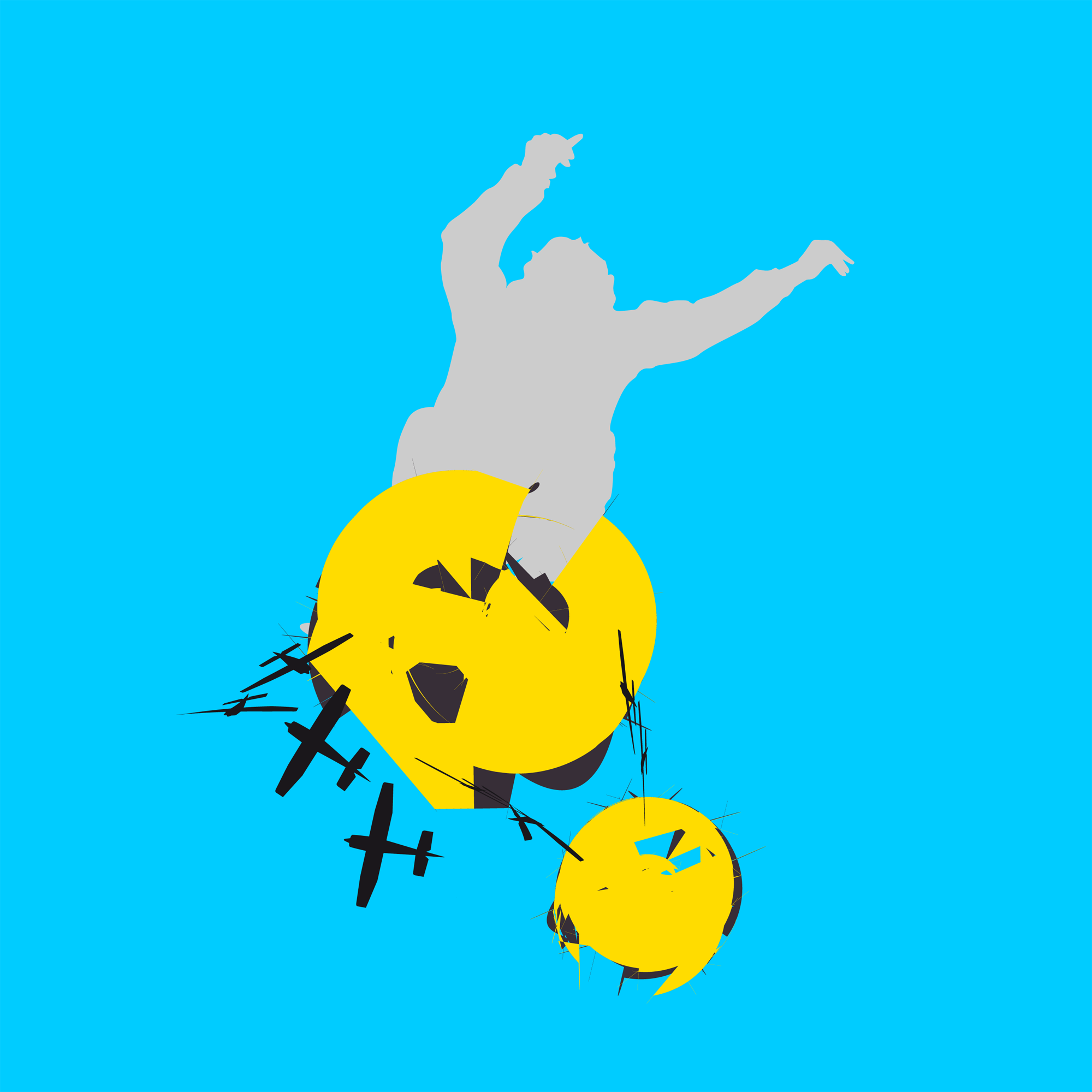 elda bellone-BLUE JUMP- 40x40-digital print